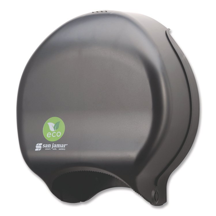 San Jamar Ecological Green Tissue Dispenser, 16.75 x 5.25 x 12.25, Black (SJMR2000REBK)