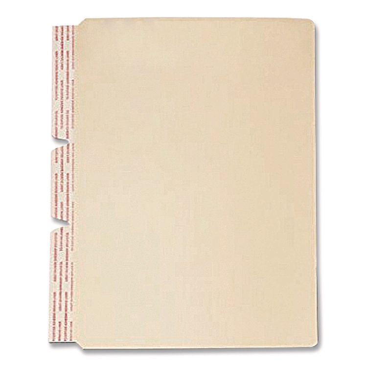 Medical Arts Press Standard Side-Flap Classification Folder Dividers, 1 Fastener, Letter Size, Manila, 100/Box (MAQ52411)