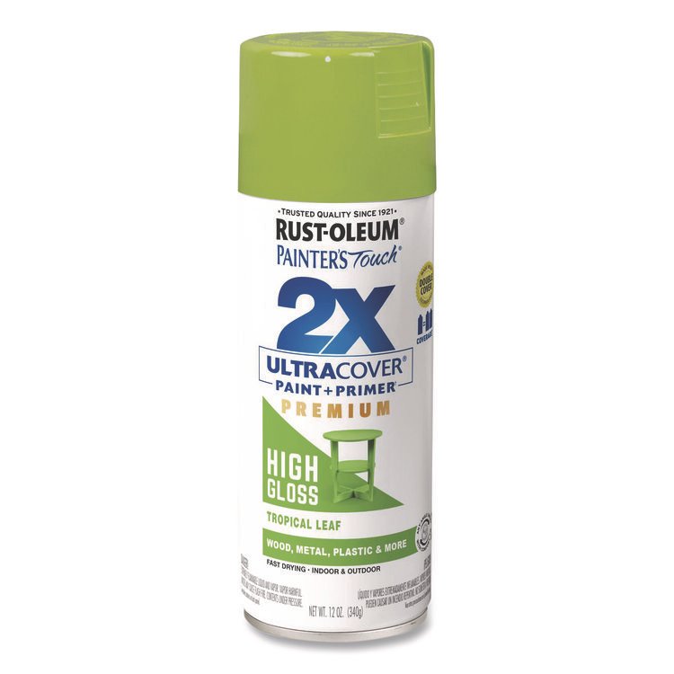 Rust-Oleum Painter's Touch 2X Ultra Cover Spray Paint, High Gloss Tropical Leaf, 12 oz Aerosol Can (RST331179EA)