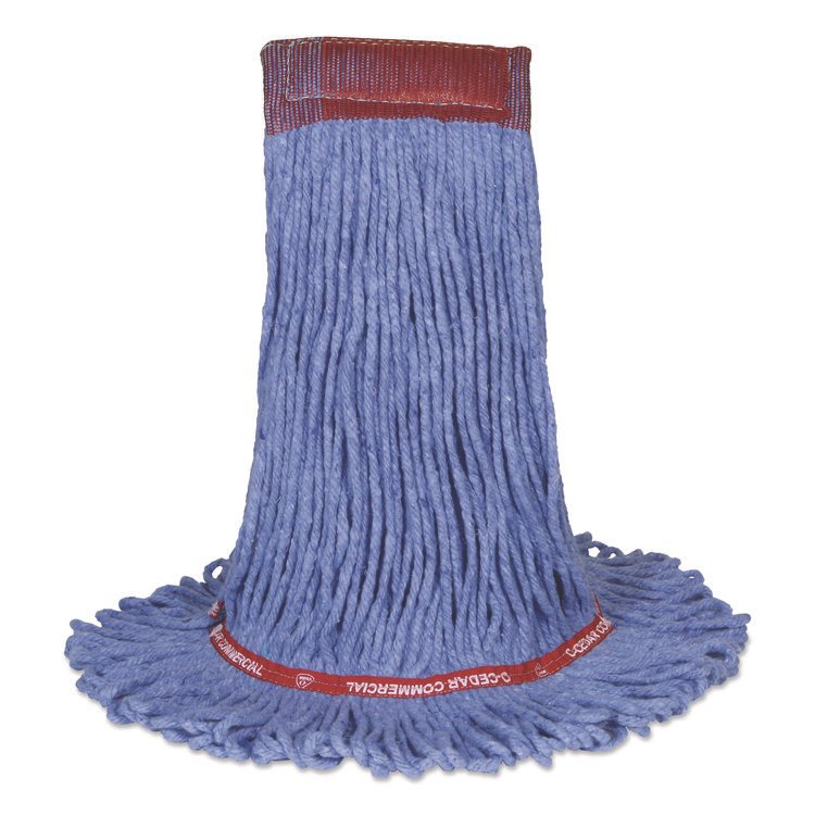 NEXSTEP COMMERCIAL PRODUCTS MaxiClean Loop-End Mop, Cotton/Synthetic, 24 oz, Blue (NCP97157)