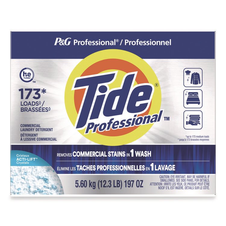 Tide Professional Commercial Powder Laundry Detergent, HE Compatible, 173 Loads, 197 oz Box (PGC14120)