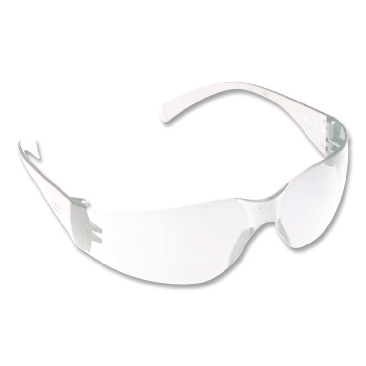 3M Virtua Wraparound Protective Eyewear, Clear Plastic Frame, Clear Polycarbonate Lens, 100/Carton (MMM1132901)