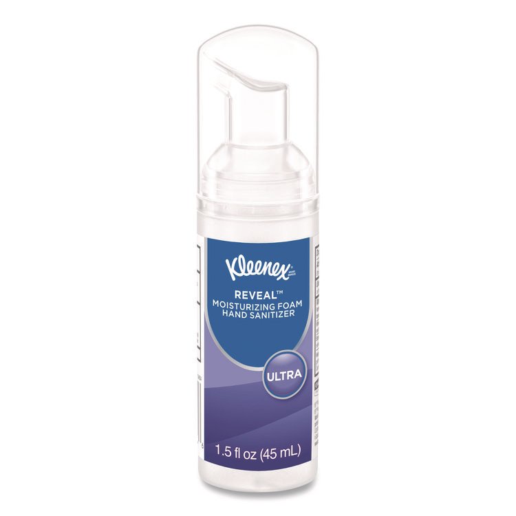 Kleenex Ultra Moisturizing Foam Hand Sanitizer, 1.5 oz Pump Bottle, Unscented (KCC34604EA)