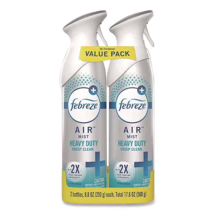 Febreze AIR, Crisp Clean, 8.8 oz Aerosol Spray, 2/Pack (PGC97806)