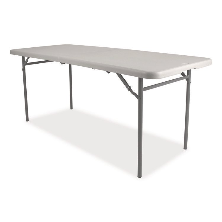 NPS Comfort Max Fold-in-Half Table, Rectangular, 96w x 30d x 29.25h, Speckled Gray Top, Gray Base/Legs (NPSCMFIH3096)