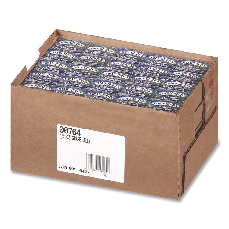 Smucker's Jelly/Jam Plastic Portion Control Cups, Grape, 0.5 oz Cup, 200/Carton (SMU00764)