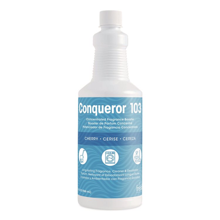 Fresh Products Conqueror 103 Odor Counteractant Concentrate, Cherry, 32 oz Bottle, 12/Carton (FRS1232WBCH)