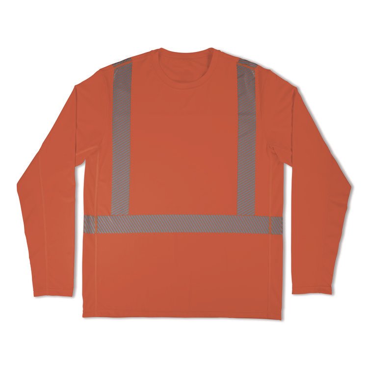 ergodyne Chill-Its 6688 Type R Class 2 Cooling Hi-Vis Sun Shirt with UV Protection, Small, Orange (EGO12230)