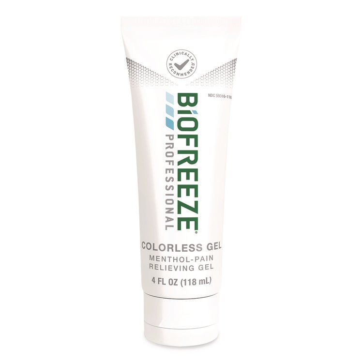 BIOFREEZE Professional Colorless Topical Analgesic Pain Reliever Gel, 4 oz Tube (BIF420413)