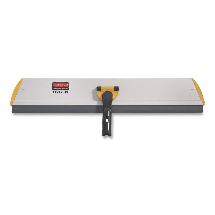 Rubbermaid Commercial HYGEN HYGEN Quick Connect S-S Frame, Squeegee, 24w x 4 1/2d, Aluminum, Yellow (RCPQ570)
