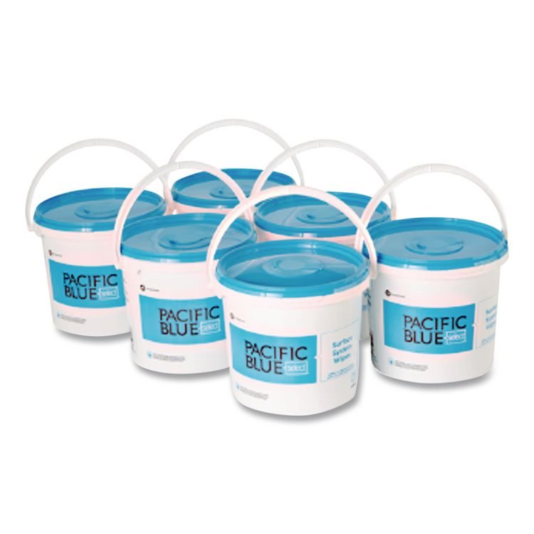 Georgia Pacific Professional Pacific Blue Select Surface System Bucket, 7.8 x 7.8 x 7, White/Blue, 6/Carton (GPC54006)