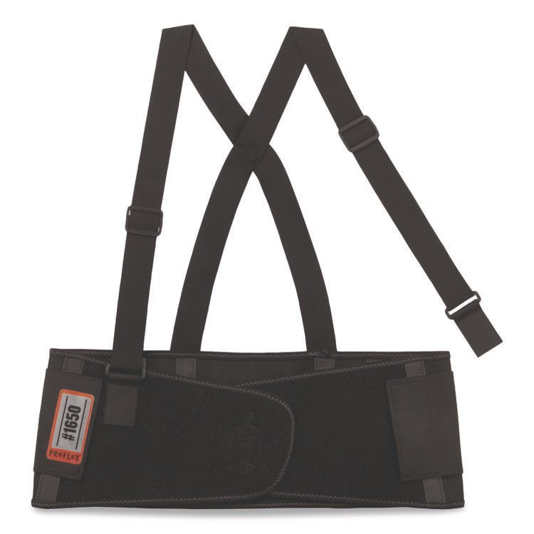 ergodyne ProFlex 1650 Economy Elastic Back Support Brace, Small, 25" to 30" Waist, Black (EGO11092)