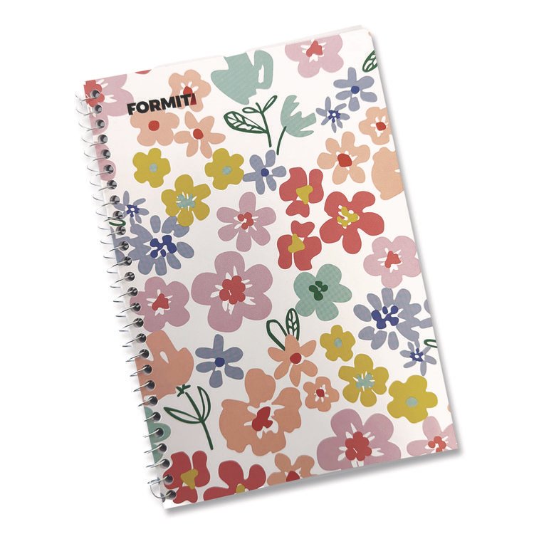 CHAGRINOVATIONS Notebook, Floral Design, 1-Subject, Wide/Legal Rule, Pink/Yellow/Green, (70) 8.75 x 6 Sheets (CH7FI68189)