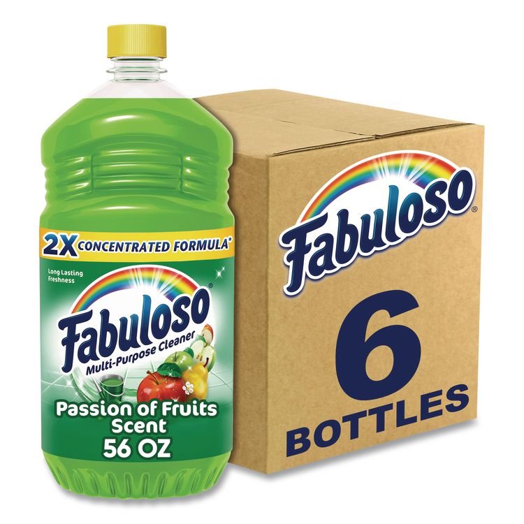 Fabuloso Multi-use Cleaner, Passion Fruit Scent, 56 oz, Bottle, 6/Carton (CPC53043)