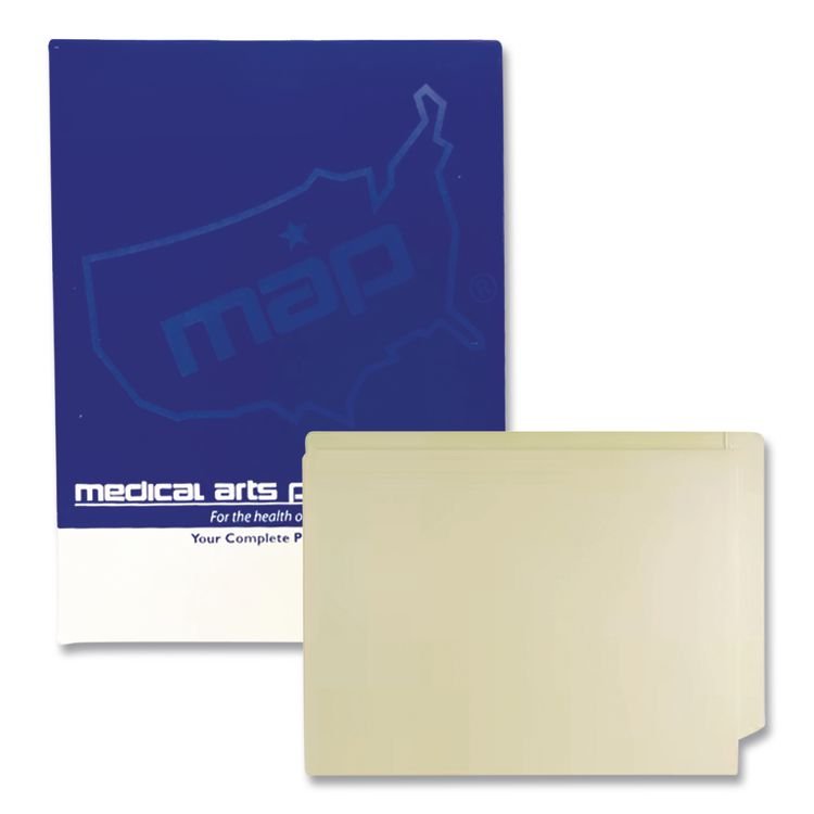 Medical Arts Press Economy End Tab File Folder, Straight Tabs, Letter Size, 0.75" Expansion, Manila, 500/Box (MAQ31456B)
