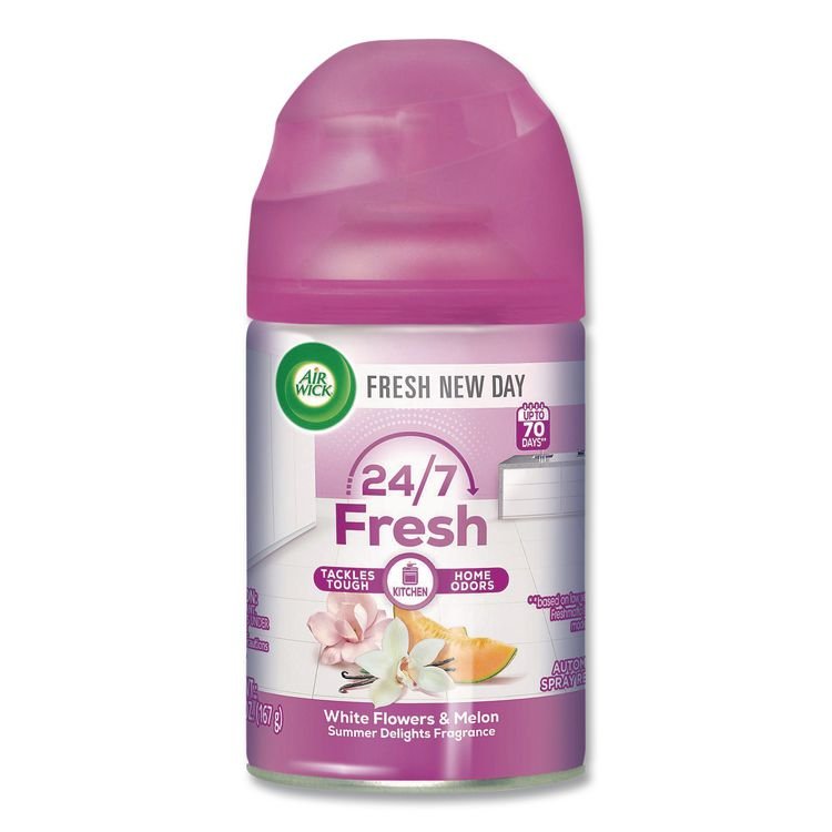 Air Wick Freshmatic Life Scents Ultra Refill, White Flowers and Melon Summer Delights, 5.89 oz Aerosol Spray (RAC91101EA)