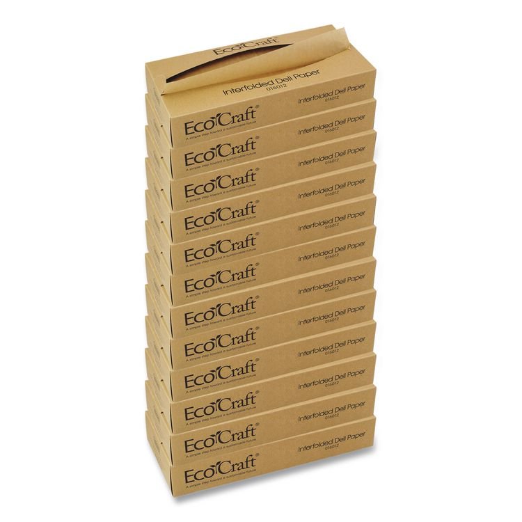 Bagcraft EcoCraft Interfolded Soy Wax Deli Sheets, 12 x 10.75, 500/Box, 12 Boxes/Carton (BGC016012)