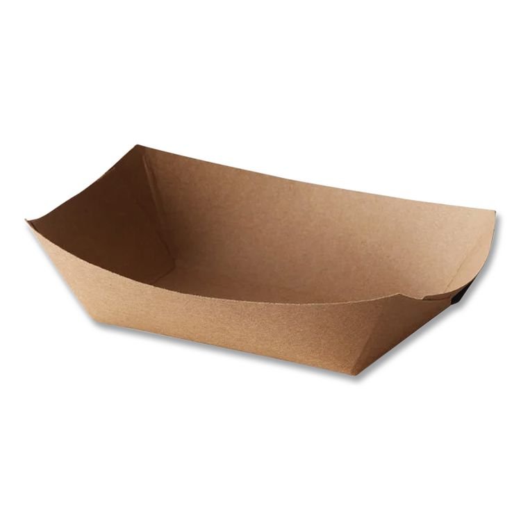 Bagcraft EcoCraft Food Trays, 3 lb Capacity, Natural, Paper, 500/Carton (BGC300699)