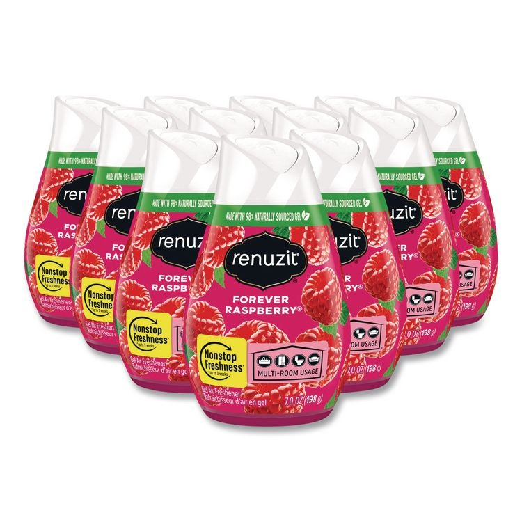 Renuzit Adjustables Air Freshener, Forever Raspberry, 7 oz Solid, 12/Carton (AMY43111CT)