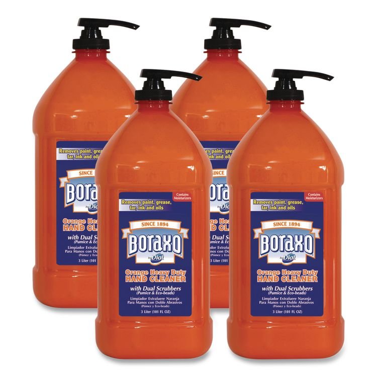 Boraxo Orange Heavy Duty Hand Cleaner, Citrus Scent, 3 L, 4/Carton (DIA06058CT)
