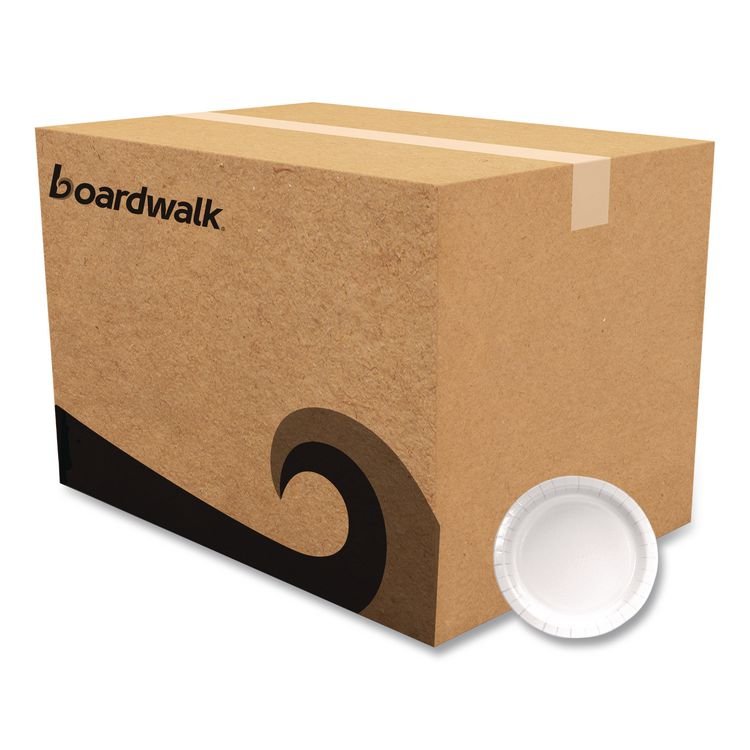 Boardwalk Paper Dinnerware, Plate, 9" dia, White, 1,000/Carton (BWKWH9PLT)
