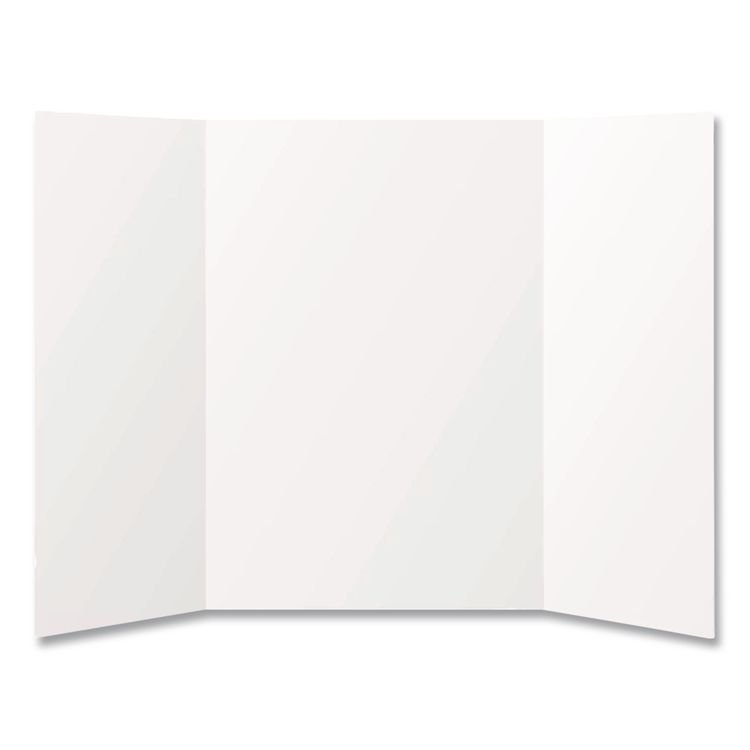CHAGRINOVATIONS Trifold Display Boards, 28 x 40, White (CH7FI68204FSC)