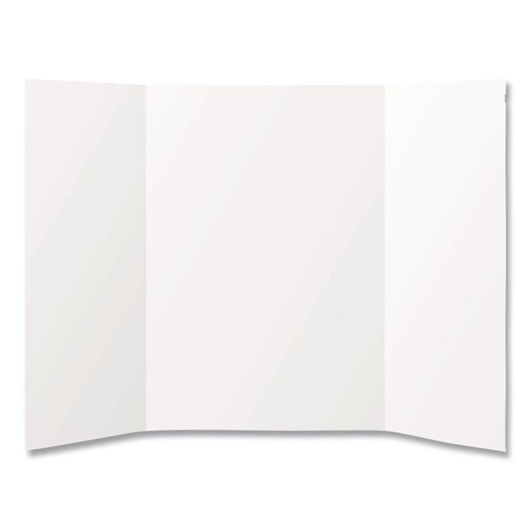 CHAGRINOVATIONS Trifold Display Boards, 14 x 22, White (CH7FI68205FSC)