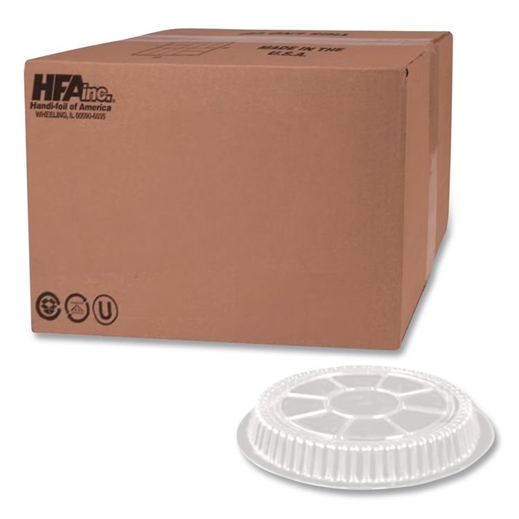 HFA Plastic Dome Lids, Fits Round Pan 2046, 9" Diameter x 0.88" h, Clear, 500/Carton (HFA2046DL)