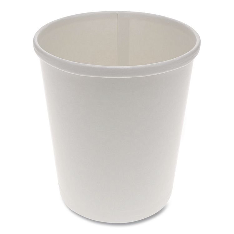 Pactiv Evergreen Paper Round Food Container, 32 oz, 5.13" Diameter x 4.5" h, White, 500/Carton (PCTD32RB)