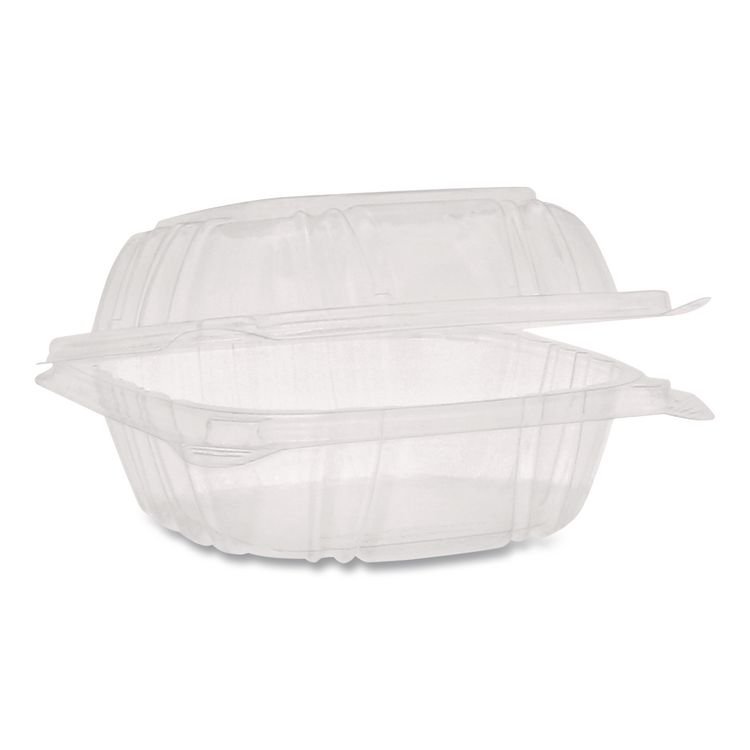 Pactiv Evergreen SENSATION SmartLock Hinged Lid Container, 5.24 x 5.25 x 2.57, Clear, Plastic, 375/Carton (PCTYCI820500000)