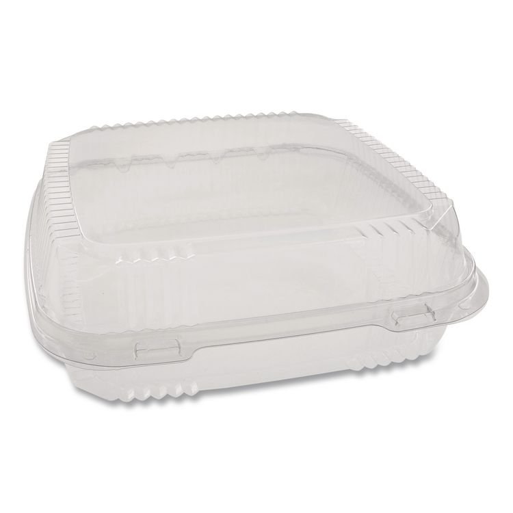 Pactiv Evergreen ClearView SmartLock Hinged Lid Container, 9.22 x 8.88 x 2.91, Clear, Plastic, 200/Carton (PCTYCI81110)