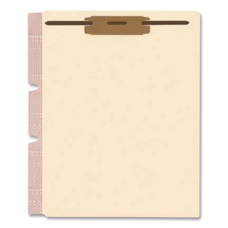 Medical Arts Press Card Stock Classification Folder Divider, 2 Fasteners, Letter Size, Manila, 100/Box (MAQ52355)