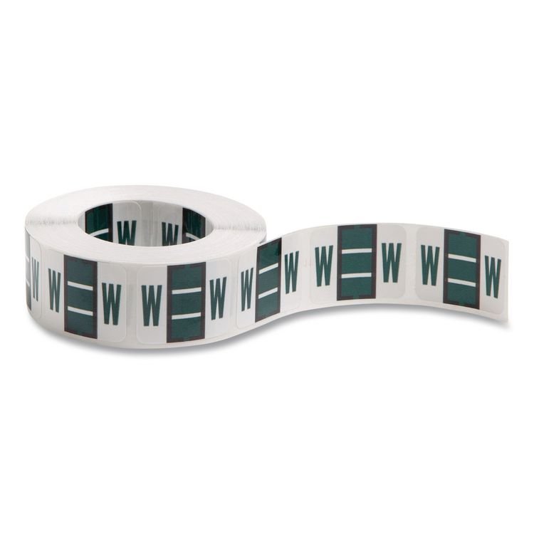 Smead A-Z Color-Coded End Tab Filing Labels, W, 1 x 1.25, White, 500/Roll (SMD67093)