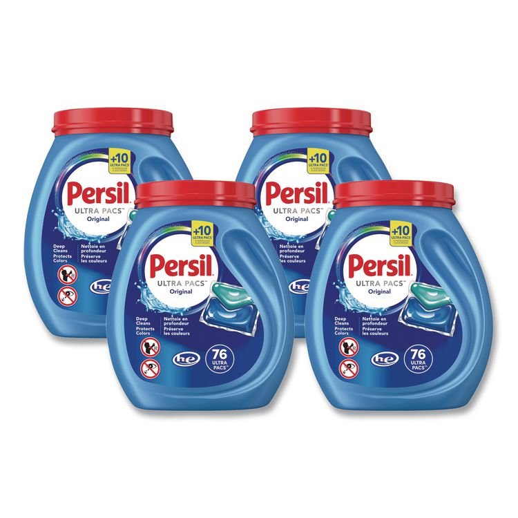 Persil Ultra Pacs Original Everyday Clean Laundry Detergent, 76 Pods/Tub, 4 Tubs/Carton (DIA05515)
