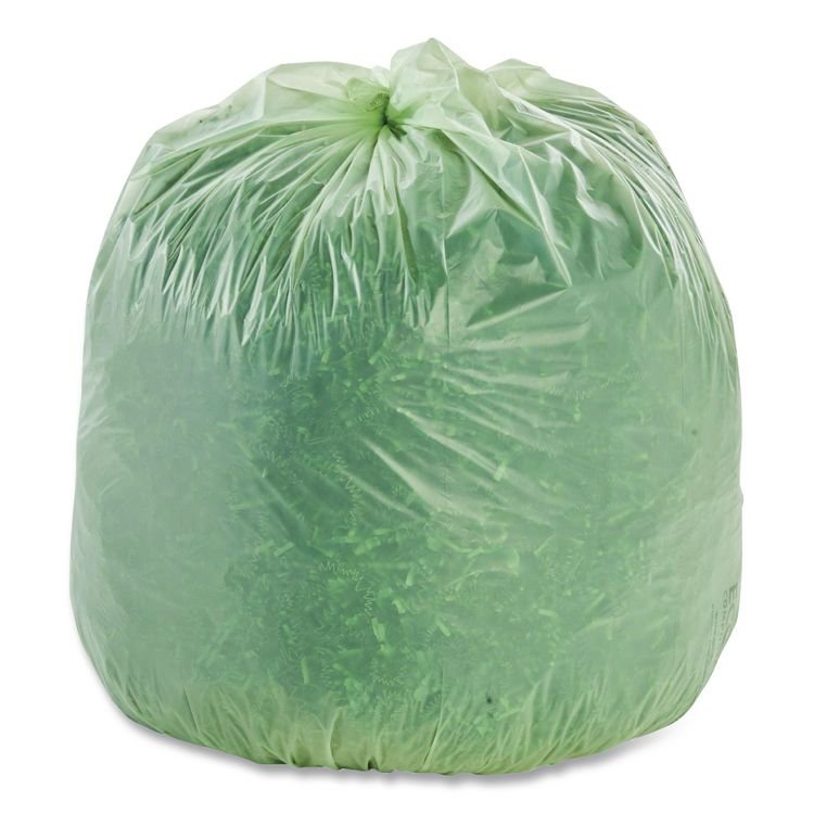 Stout by Envision EcoSafe-6400 Bags, 13 gal, 0.85 mil, 24" x 30", Green, 45/Box (STOE2430E85)