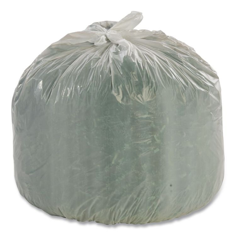 Stout by Envision Controlled Life-Cycle Plastic Trash Bags, 13 gal, 0.7 mil, 24" x 30", White, 120/Box (STOG2430W70)