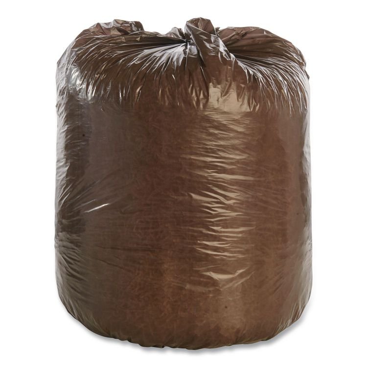 Stout by Envision Controlled Life-Cycle Plastic Trash Bags, 39 gal, 1.1 mil, 33" x 44", Brown, 40/Box (STOG3344B11)