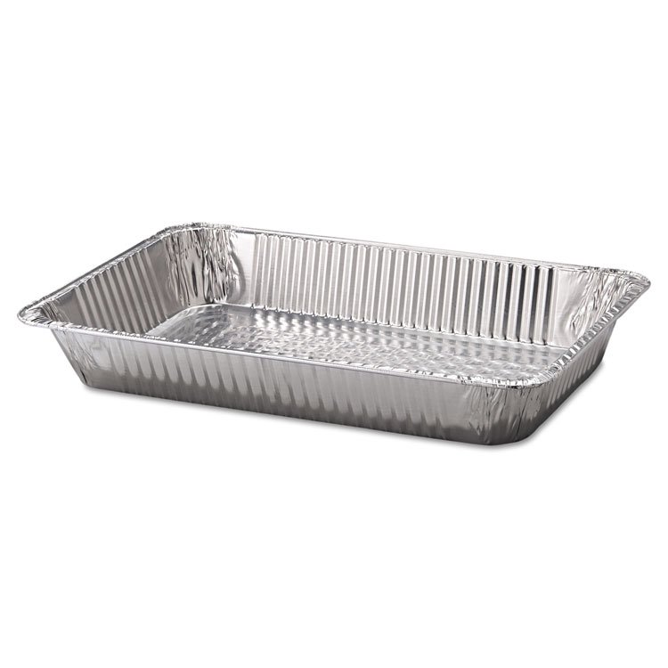 HFA Aluminum Steam Table Pans, Full-Size Deep, 65 Gauge, 3.19" Deep, 12.19 x 20.75, 50/Carton (HFA201970)