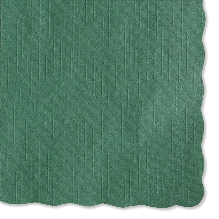 Hoffmaster Solid Color Scalloped Edge Placemats, 9.5 x 13.5, Hunter Green, 1,000/Carton (HFM310528)