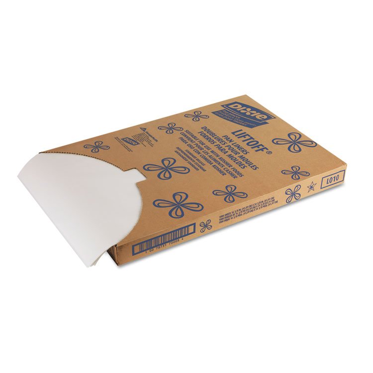 Dixie Greaseproof Liftoff Pan Liners, 16.38 x 24.38, White, 1,000/Carton (DXELO10)