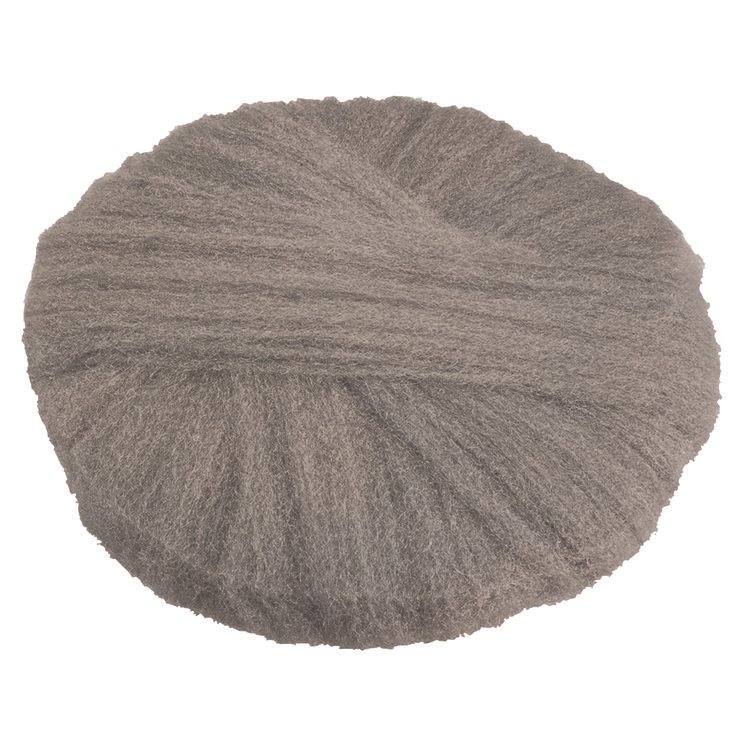 GMT Radial Steel Wool Pads, Grade 0 (Fine): Cleaning and Polishing, 17" Diameter, Gray, 12/Carton (GMA120170)