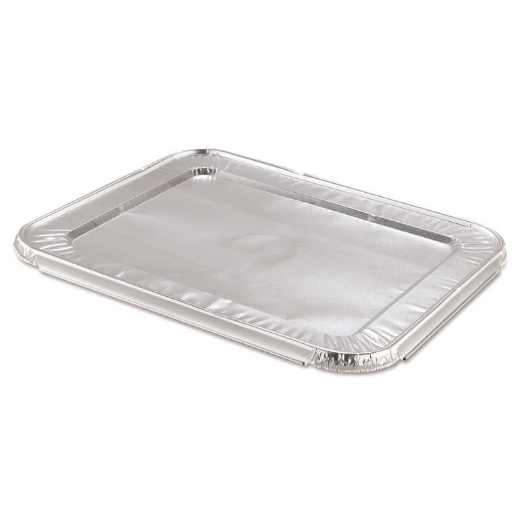HFA Steam Pan Foil Lids, Fits Half-Size Pan, 25 Gauge, 12.81 x 10.44, 100/Carton (HFA204900)