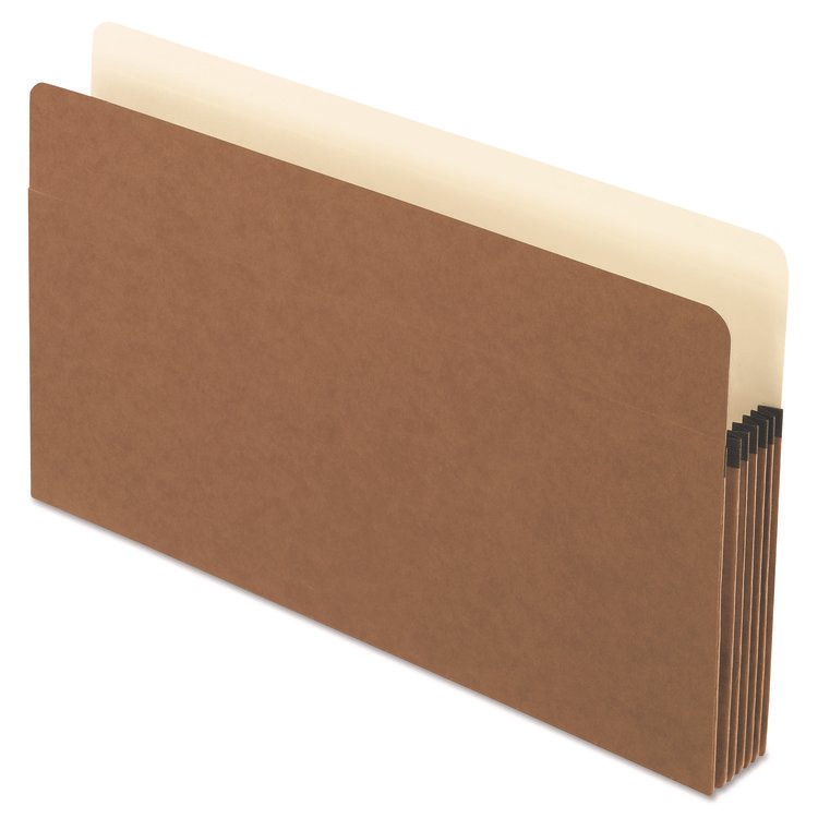 Pendaflex Smart Shield File Pocket, 5.25" Expansion, Legal Size, Red Fiber, 10/Box (PFX1536GAM)