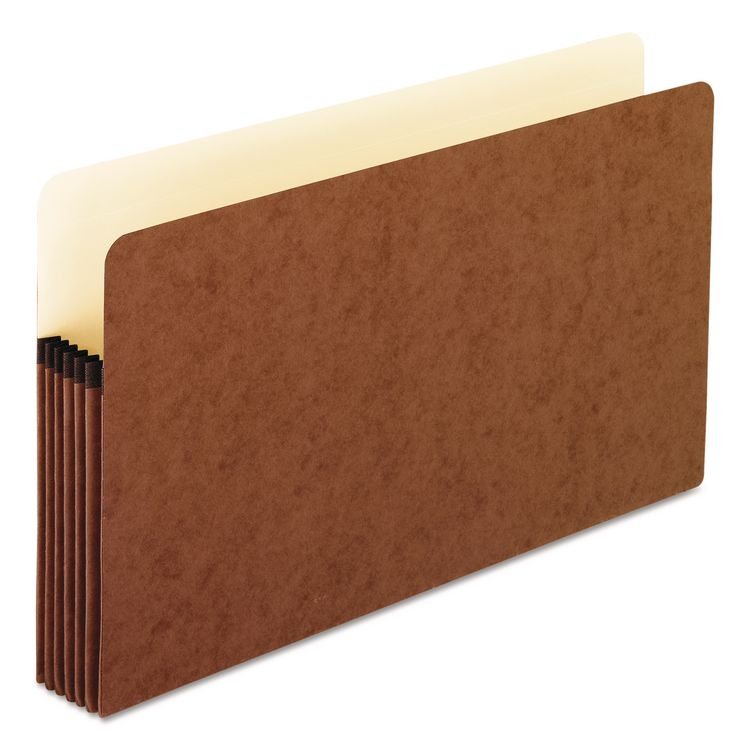 Pendaflex Standard Expanding File Pockets, 5.25" Expansion, Legal Size, Redrope, 10/Box (PFX1536GOX)
