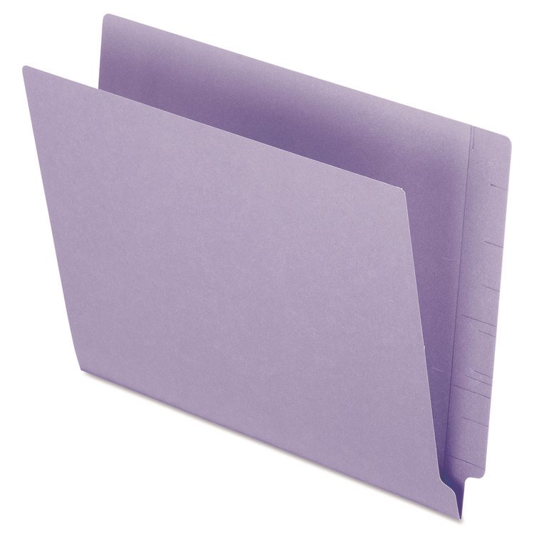 Pendaflex Colored End Tab Folders with Reinforced Double-Ply Straight Cut Tabs, Letter Size, 0.75" Expansion, Purple, 100/Box (PFXH110DPR)