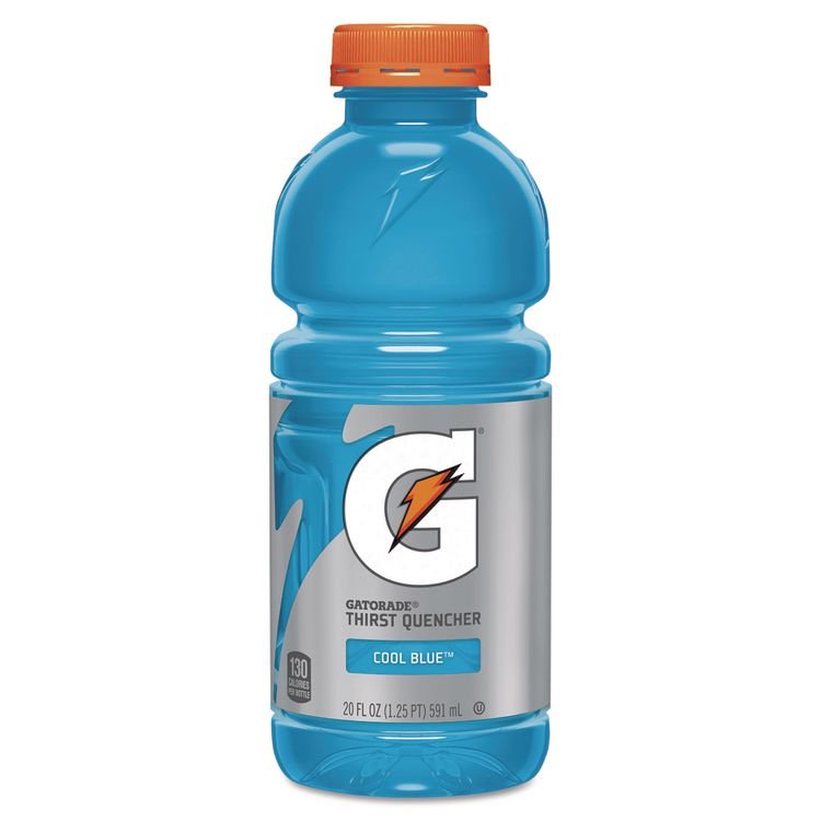 Gatorade G-Series Perform 02 Thirst Quencher, Cool Blue, 20 oz Bottle, 24/Carton (QKR24812)