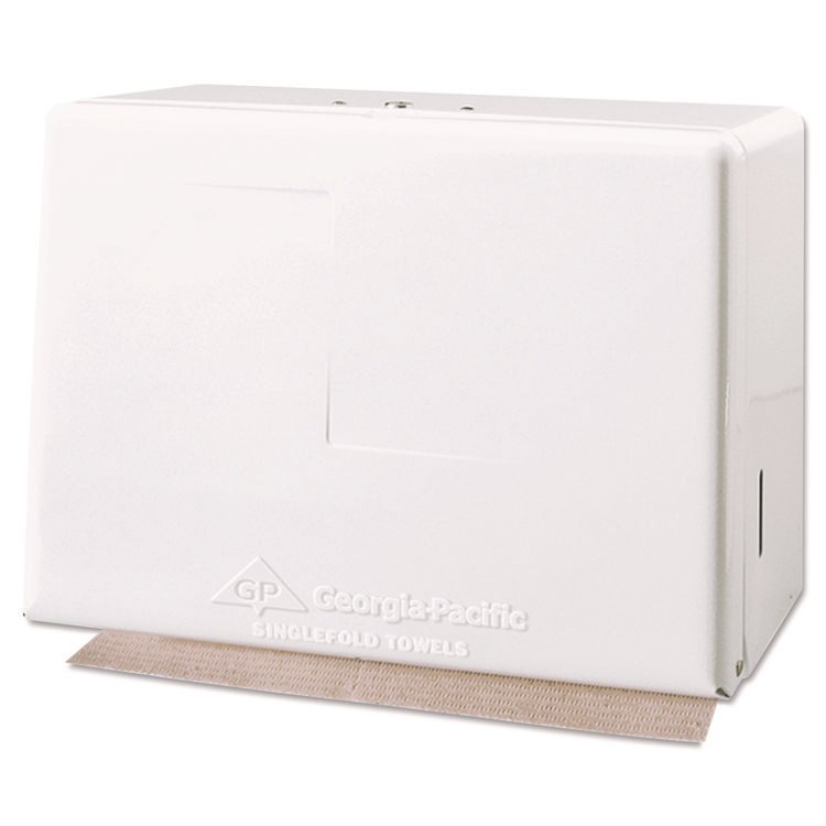Georgia Pacific Professional Space Saver Singlefold Towel Dispenser, Steel, 11.63 x 6.63 x 8.13, White (GPC56701)