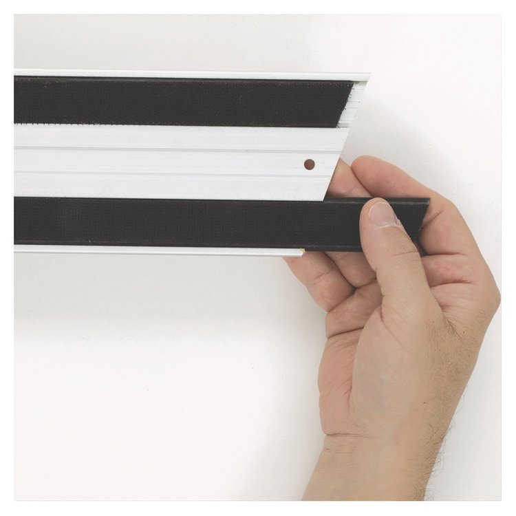 Rubbermaid Commercial Hook and Loop Replacement Strips, 1.1" x 18", Black (RCPQ180BLACT)