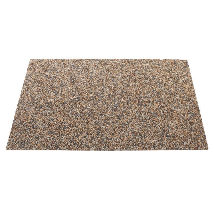 Rubbermaid Commercial Landmark Series Aggregate Panel, For 50 gal Classic Container, 34.3 x 20.7 x 0.38, Stone, River Rock, 4/Carton (RCP4004RIV)