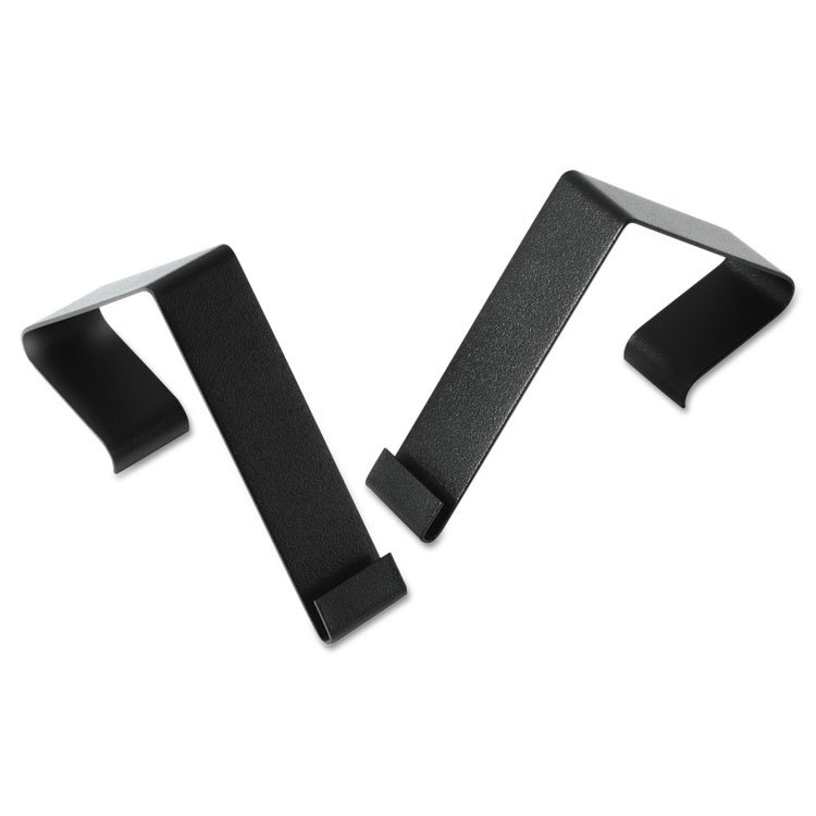 Quartet Cubicle Partition Hangers, For 1.5" to 2.5" Thick Partition Walls, Black, 2/Set (QRTMCH10)